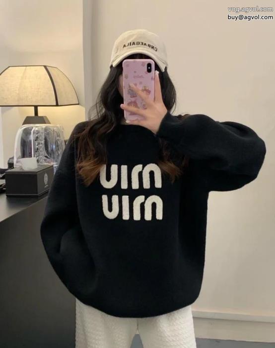夏の大人カジュアル華やかな印象コピー ブランド 販売MIUMIUセーター_0_2