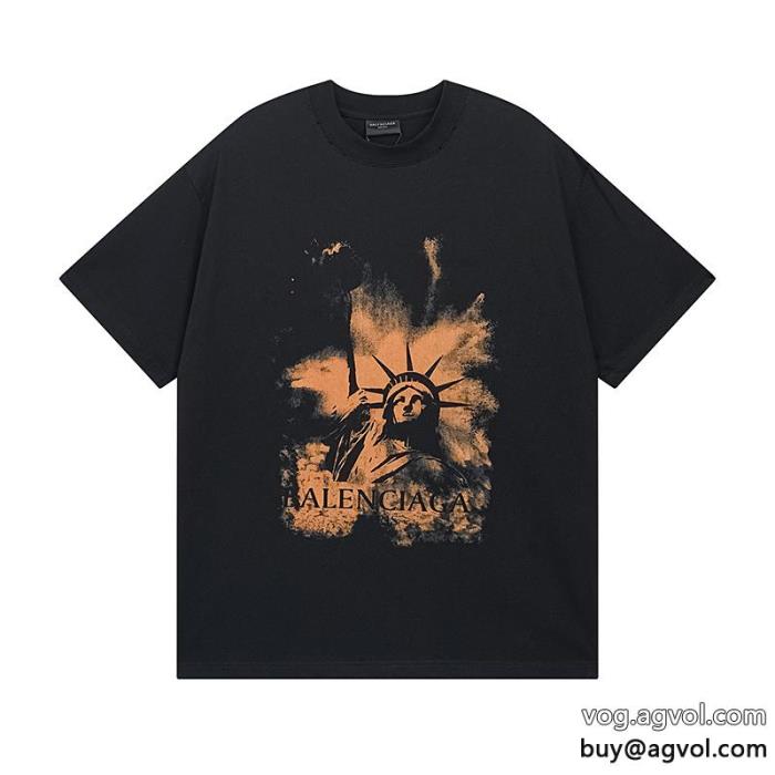 バレンシアガスーパー コピー 品2025新作新品清涼感半袖Tシャツ_0_0