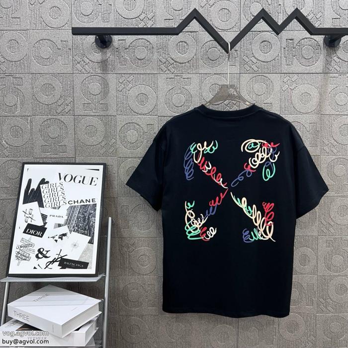 大人っぽい印象が素敵著名人愛用Off-White半袖Tシャツ通販 ブランド_0_1