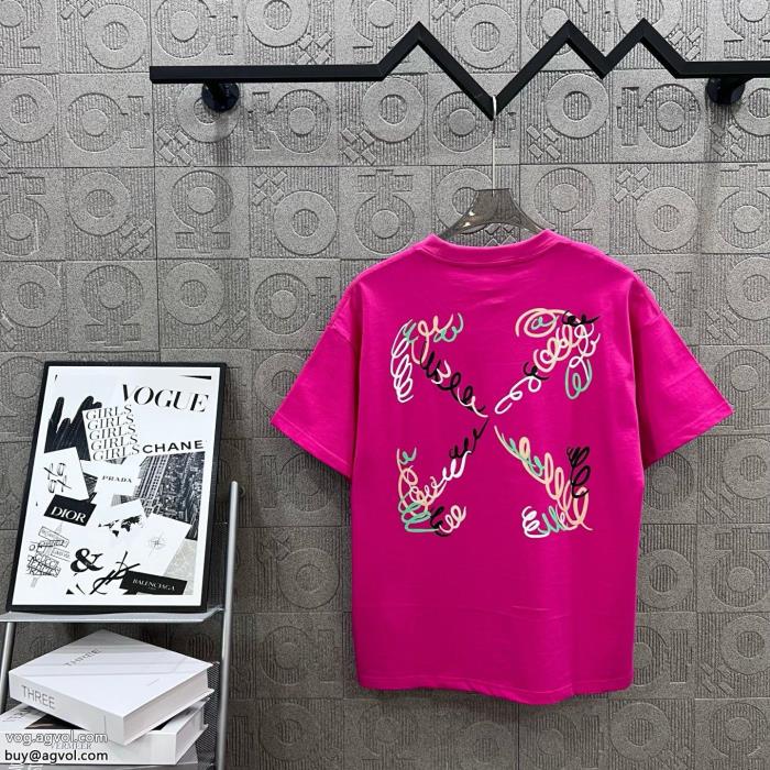 大人っぽい印象が素敵著名人愛用Off-White半袖Tシャツ通販 ブランド_0_3