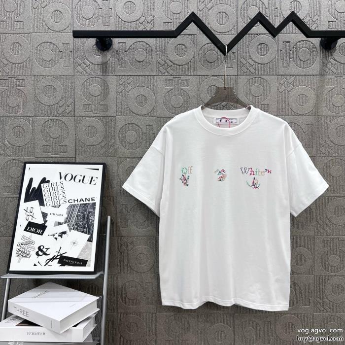 大人っぽい印象が素敵著名人愛用Off-White半袖Tシャツ通販 ブランド_0_5