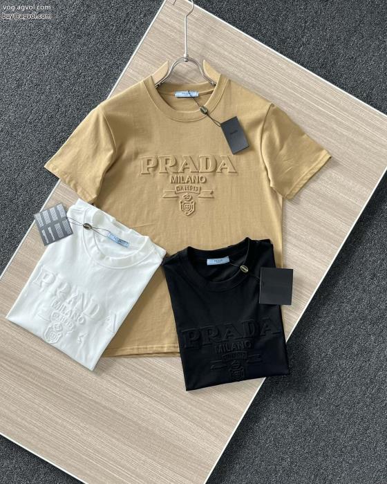 2025年秋限定 永遠の定番先取り秋冬限定新作偽 ブランド 購入半袖TシャツPRADA_0_5
