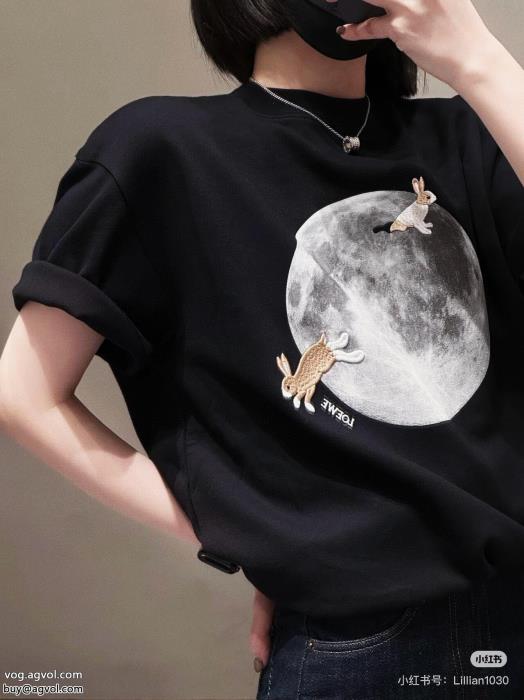 定番人気商品SS23カッコいい コピー ブランド半袖Tシャツロエベ_0_0