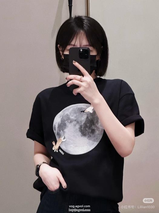 定番人気商品SS23カッコいい コピー ブランド半袖Tシャツロエベ_0_3