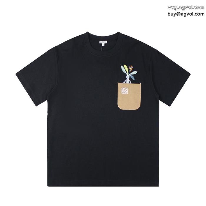 快適な着心地今季のトレンド人気新作ロエベコピー ブランド半袖Tシャツ_0_2