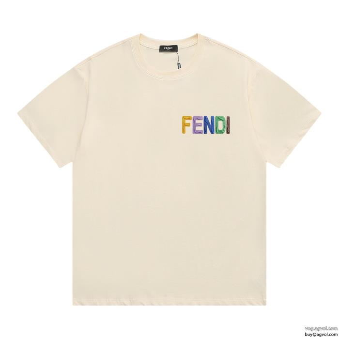コピー 商品 ブランド最安値モード感の高いFENDI半袖Tシャツ_0_4