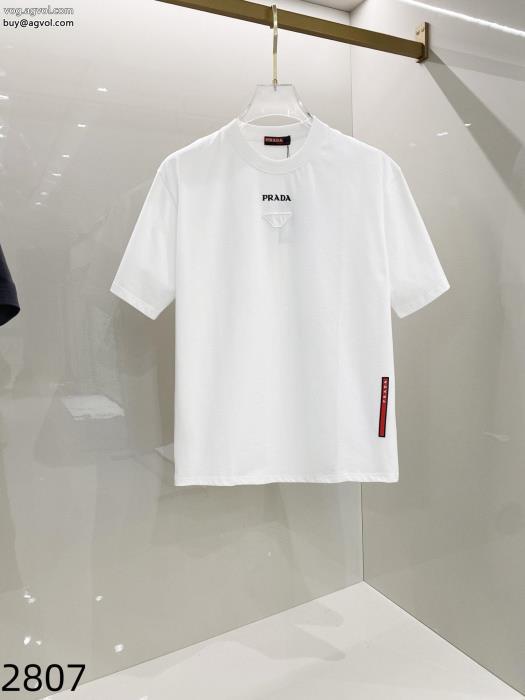 PRADA激安 通販 専門スタイルアップ上品23AW お早目に半袖Tシャツ_0_1