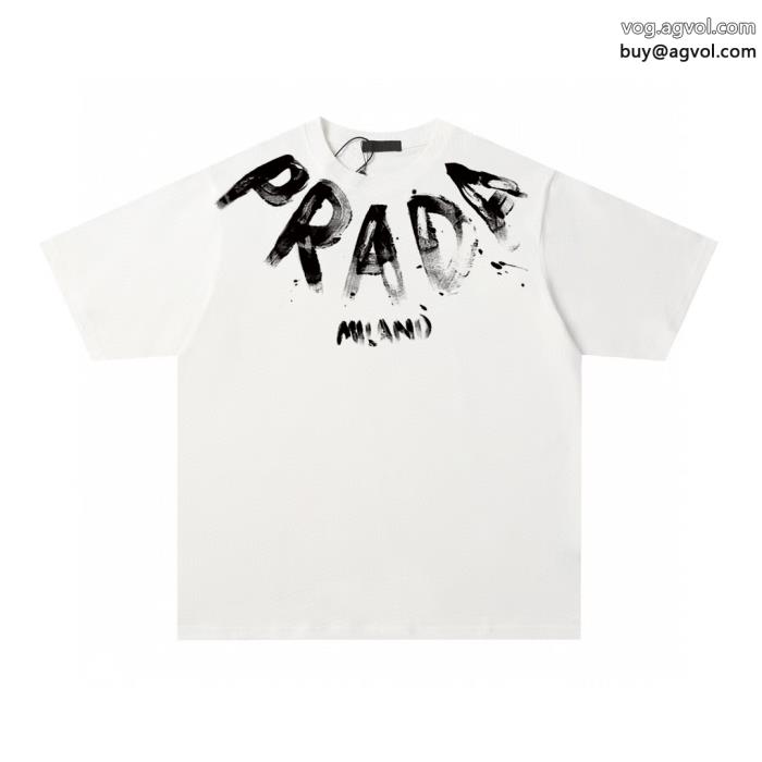 半袖TシャツPRADA冬に最強アイテム限定版プリント偽物 ブランド 販売_0_0