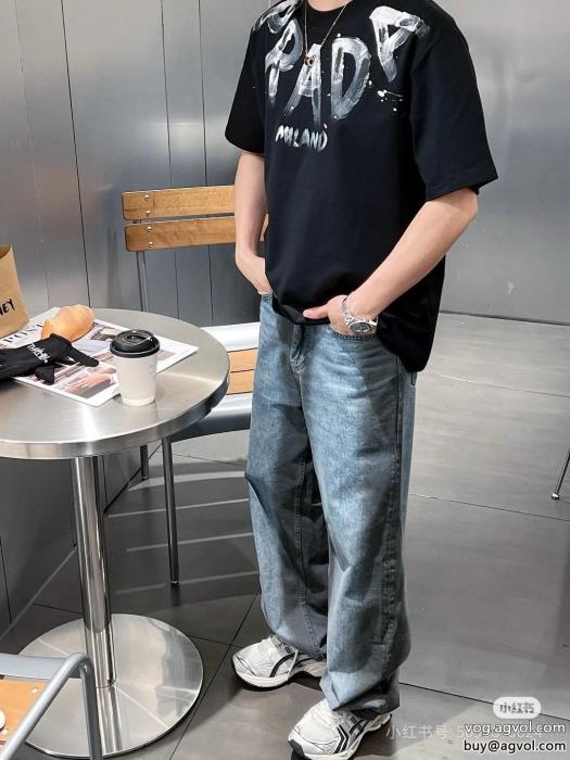 半袖TシャツPRADA冬に最強アイテム限定版プリント偽物 ブランド 販売_0_3