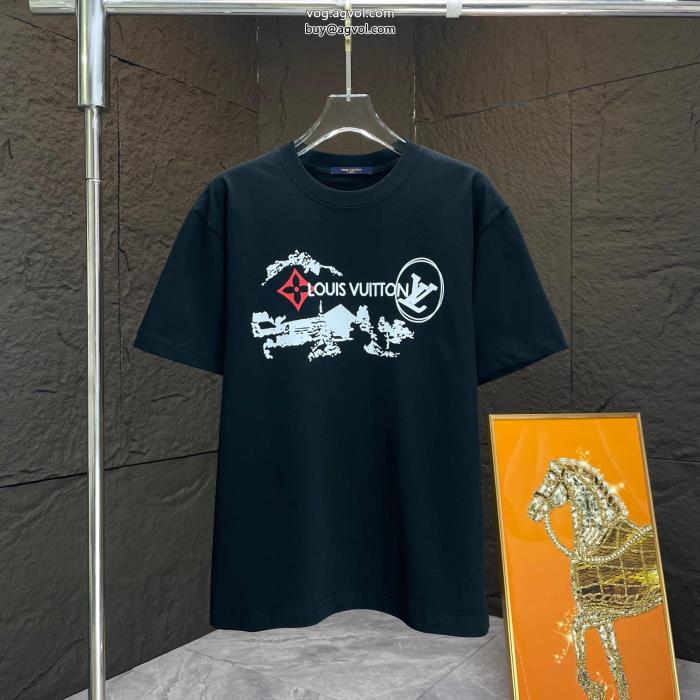半袖Tシャツ高品質爆発的人気オシャレ度がアップルイ ヴィトンブランド コピー 安心_0_2