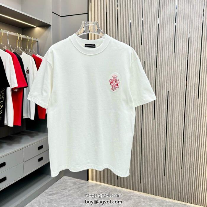 オシャレな印象に最新2025CHROME HEARTSブランド コピー 安心半袖Tシャツ_0_0