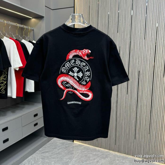 オシャレな印象に最新2025CHROME HEARTSブランド コピー 安心半袖Tシャツ_0_1