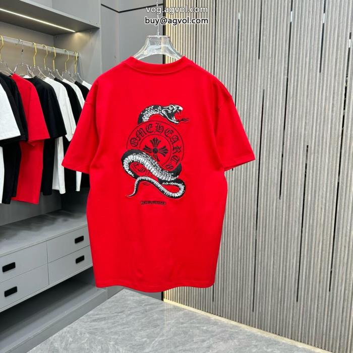 オシャレな印象に最新2025CHROME HEARTSブランド コピー 安心半袖Tシャツ_0_4