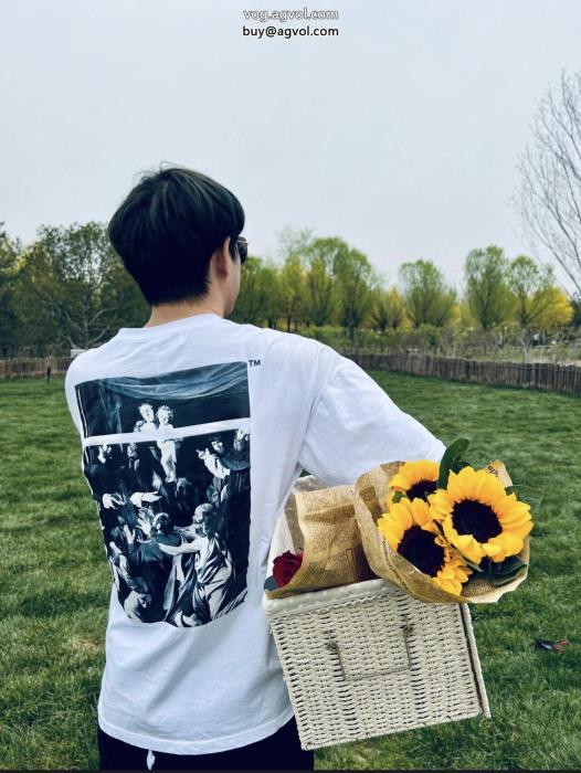 オフホワイト2025限定新作クラシックな雰囲気のトップス激安 通販 専門半袖Tシャツ_0_0