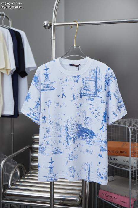 サラサラの着心地オトナの余裕LOUIS VUITTONコピー 商品 通販半袖Tシャツ_0_0