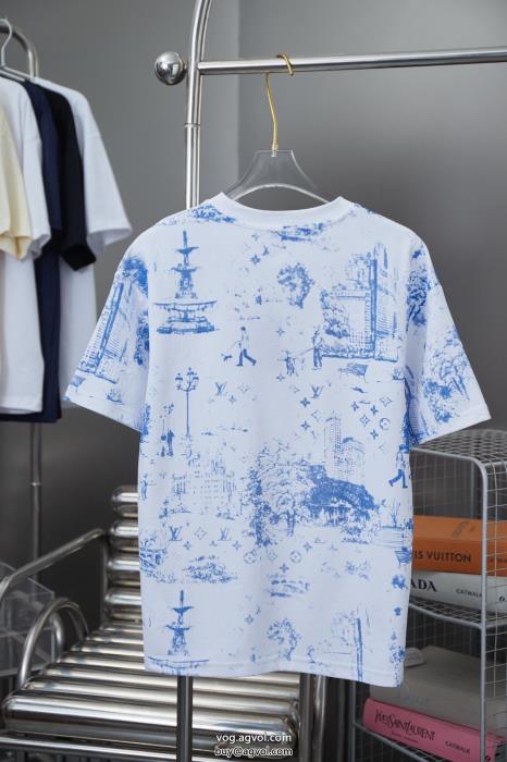 サラサラの着心地オトナの余裕LOUIS VUITTONコピー 商品 通販半袖Tシャツ_0_1