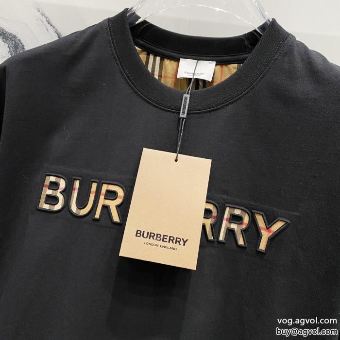 偽 ブランド バーバリー涼しげな印象の王道コンビ半袖Tシャツ_0_2
