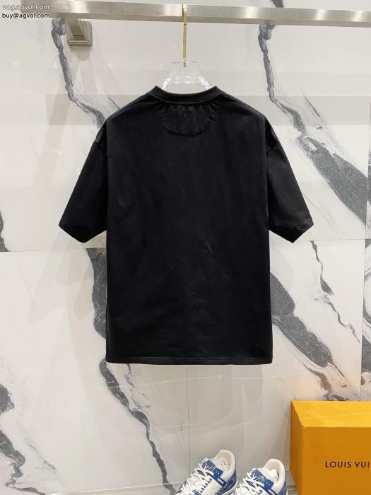 偽 ブランド バーバリー涼しげな印象の王道コンビ半袖Tシャツ_0_3