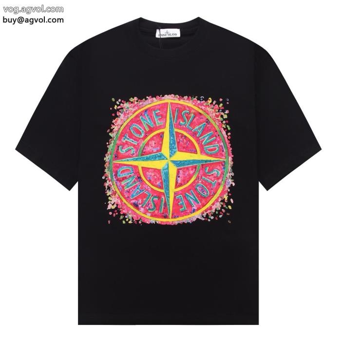 スーパー コピー 品Stone Island派手すぎず涼しげな印象の半袖Tシャツ_0_1