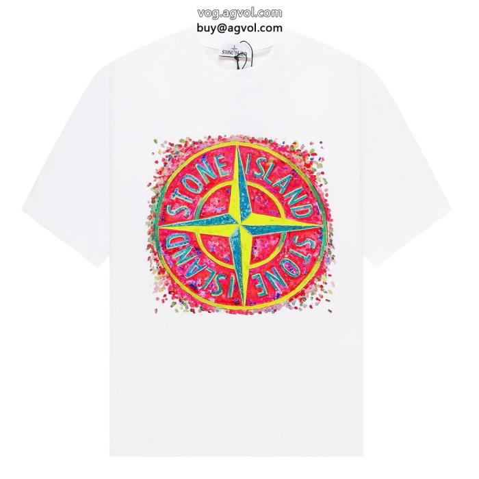 スーパー コピー 品Stone Island派手すぎず涼しげな印象の半袖Tシャツ_0_2