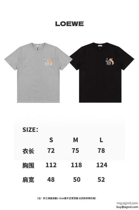 ブランド 激安高級感も漂い高級感のあるデザインLOEWE半袖Tシャツ_0_4