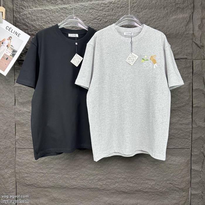 ロエベ偽 ブランド 半袖Tシャツ注目冬新作優しい肌触り_0_0