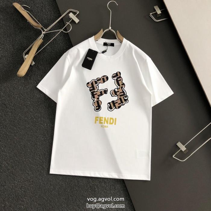偽物 ブランドFENDINEW　新作 都会的な印象のスタイル半袖Tシャツ_0_3