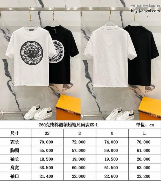 ブランド スーパー コピー 通販BALMAIN完売目前今季大注目半袖Tシャツ_0_4