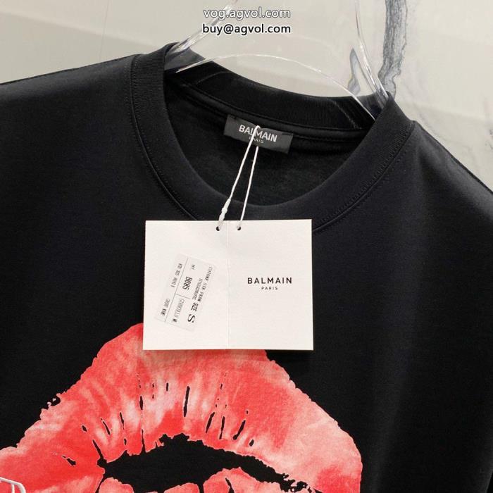 半袖Tシャツ定番人気のモデル抜け感を出すブランド コピー 優良BALMAIN_0_0