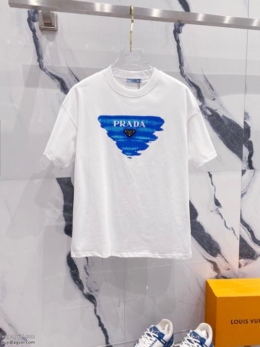 プラダ根強い人気定番商品センス抜群ブランド 偽物 通販半袖Tシャツ_0_4
