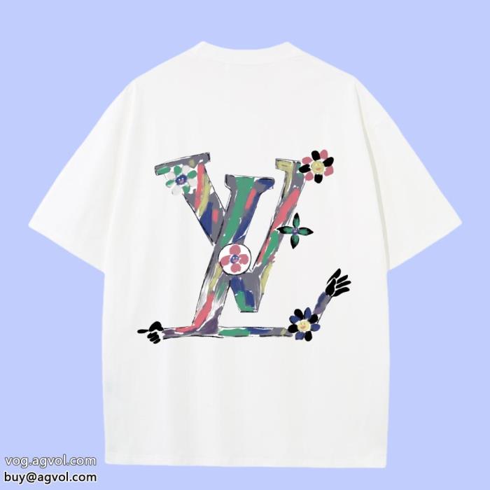 半袖TシャツLOUIS VUITTONカワイイ雰囲気高品質素材偽物 ブランド 販売_0_1