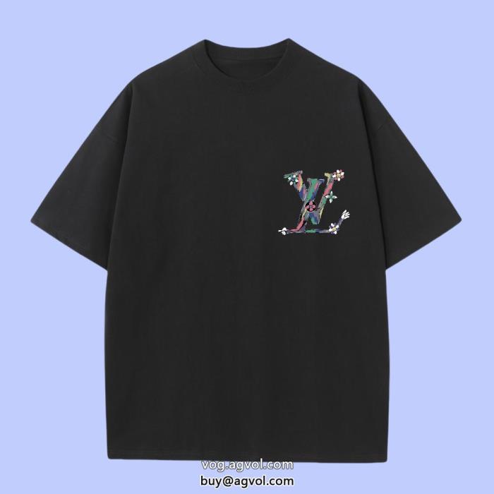 半袖TシャツLOUIS VUITTONカワイイ雰囲気高品質素材偽物 ブランド 販売_0_2
