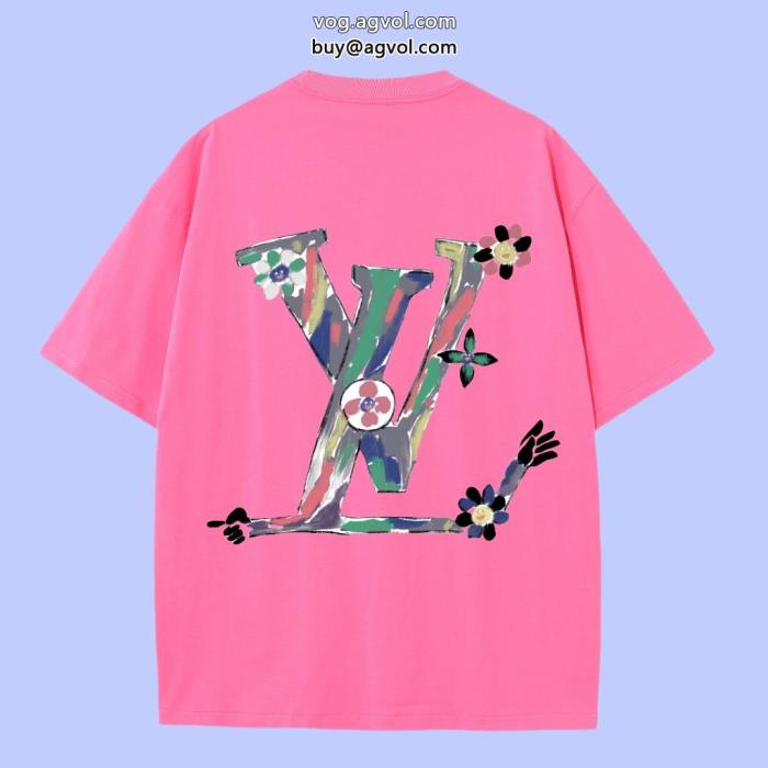 半袖TシャツLOUIS VUITTONカワイイ雰囲気高品質素材偽物 ブランド 販売_0_3