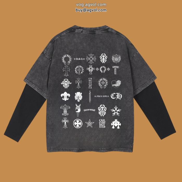 速達便発送雑誌掲載も多数注目の新作通販 ブランドCHROME HEARTS長袖Tシャツ_0_1