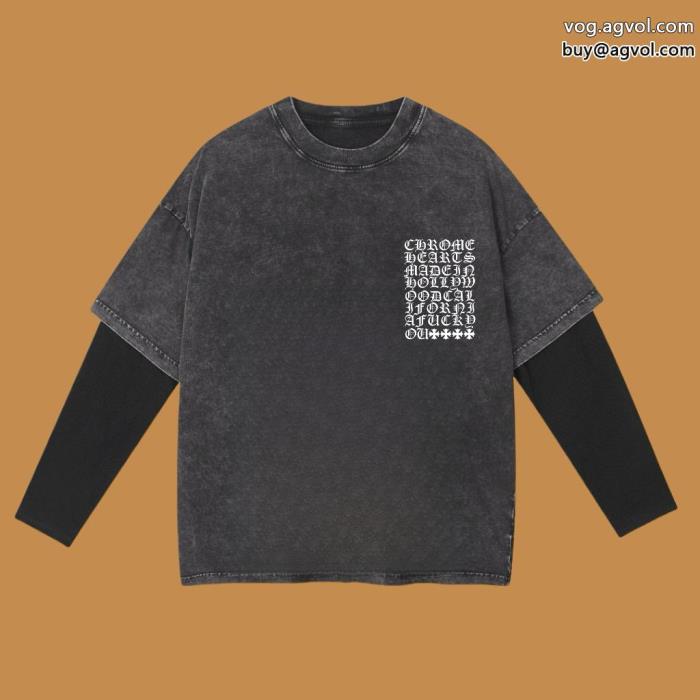 速達便発送雑誌掲載も多数注目の新作通販 ブランドCHROME HEARTS長袖Tシャツ_0_3