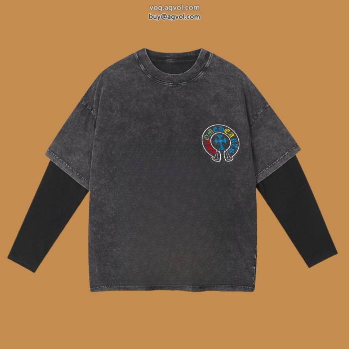 注目の一品今季大人気のデザインCHROME HEARTS長袖Tシャツ激安 ブランド_0_1