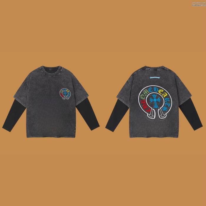 注目の一品今季大人気のデザインCHROME HEARTS長袖Tシャツ激安 ブランド_0_2