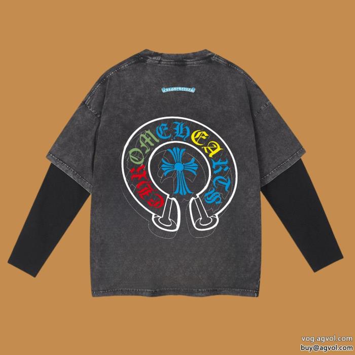 注目の一品今季大人気のデザインCHROME HEARTS長袖Tシャツ激安 ブランド_0_3