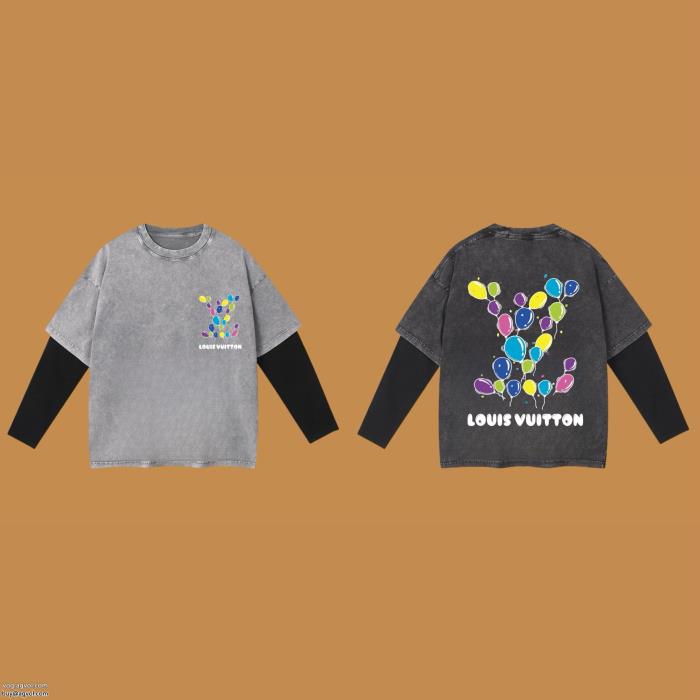 長袖Tシャツスーパー コピー 安心LOUIS VUITTON透け感優しい存在感は抜群_0_2
