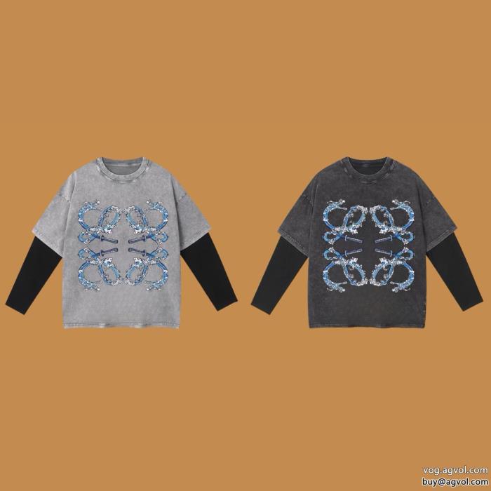 長袖Tシャツ偽 ブランド 通販最新トレンド2025年秋冬コレクションNEW素敵LOEWE_0_2