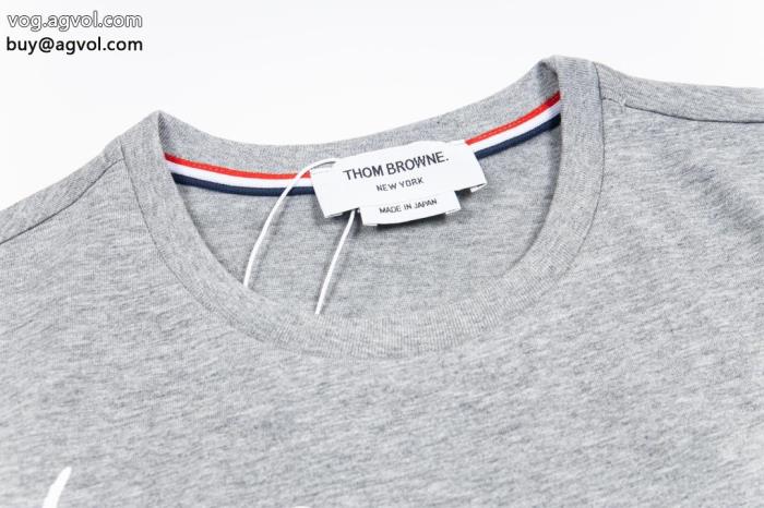 半袖TシャツTHOM BROWNE上品で優しい雰囲気にシンプルなデザイン通販 ブランド_0_1