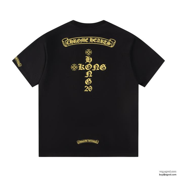 ブランド コピー  CHROME HEARTS冬らしい品格が漂う激レア半袖Tシャツ_0_2