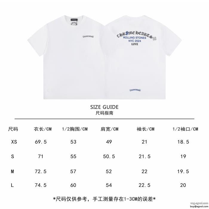 着心地の良い新品限定セール偽物 通販 CHROME HEARTS半袖Tシャツ_0_1
