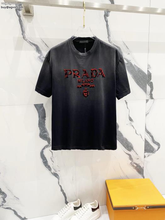 半袖Tシャツ愛用ブランド高品質素材スーパー コピー  PRADA_0_0