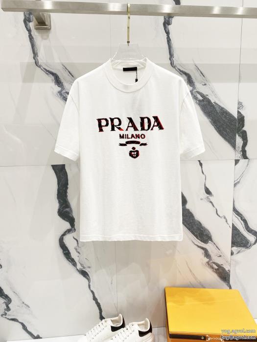 半袖Tシャツ愛用ブランド高品質素材スーパー コピー  PRADA_0_3