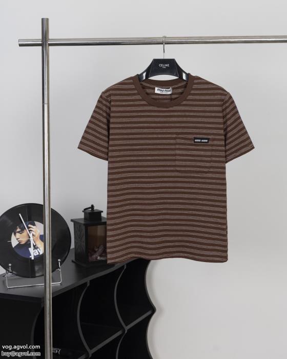 スーパー ブランド コピー232025数量限定MIUMIU半袖Tシャツ_1_3