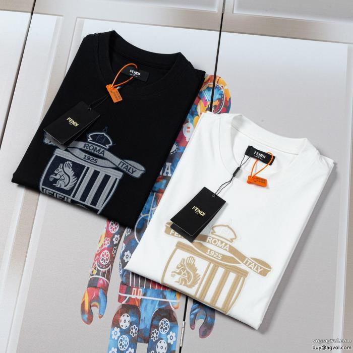 在庫あり即発芸能人愛用ブランドFENDIスーパー コピー 品半袖Tシャツ_0_3