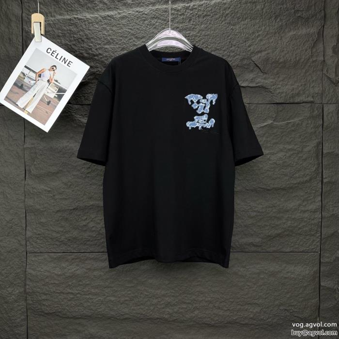 偽 ブランド 通販半袖Tシャツ通気性と吸汗性に優れ旬の気分を絶妙にルイ ヴィトン_0_1