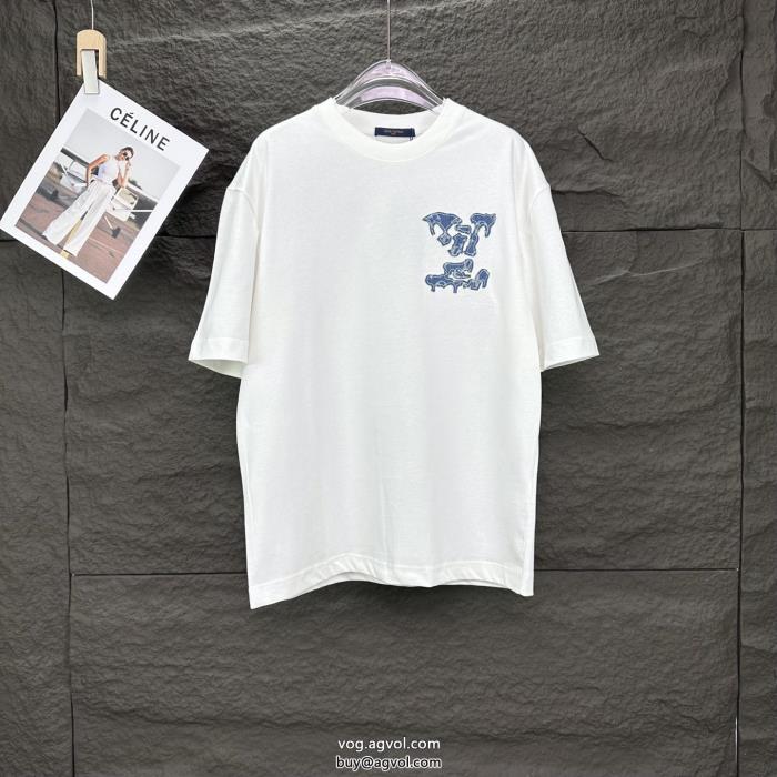 偽 ブランド 通販半袖Tシャツ通気性と吸汗性に優れ旬の気分を絶妙にルイ ヴィトン_0_4