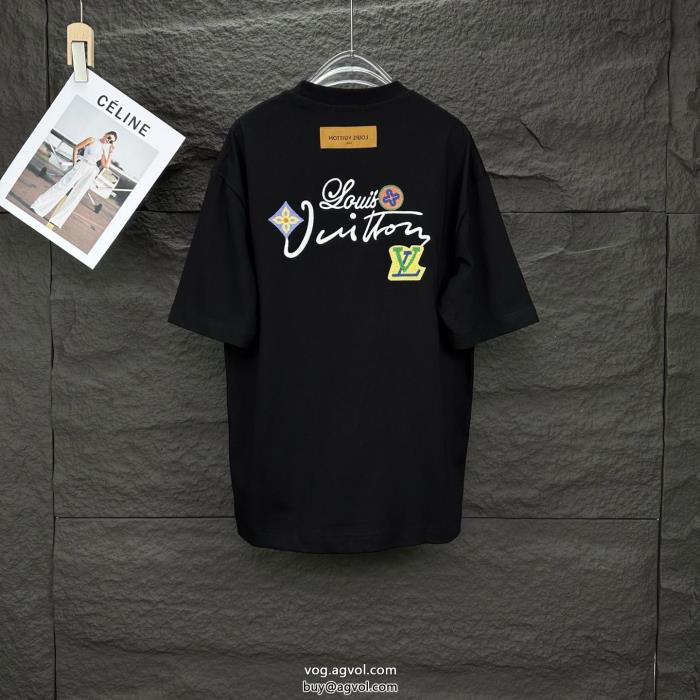 新作在庫希少通勤スタイルLOUIS VUITTONコピー 商品 通販半袖Tシャツ_0_1